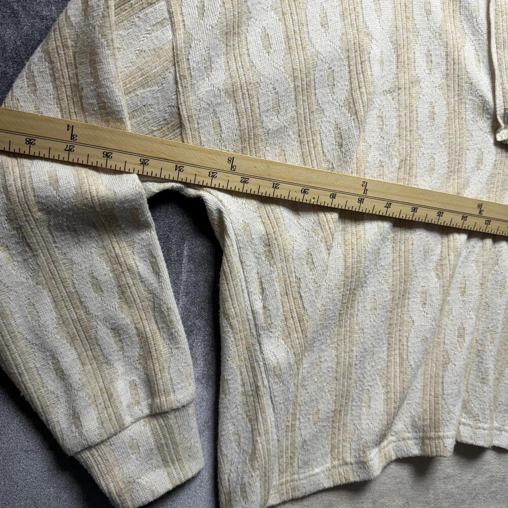 MOD ON TREND Sweater Womens Sz S Beige Collared Knit Geometric Pullover - Picture 5 of 10